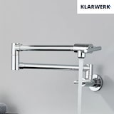 thumbnail of NILS | Grifo de Agua Fría de Pared de Un Orificio Cromo | Cocina profesional Grifo de acero inoxidable | plegable con grifo abatible