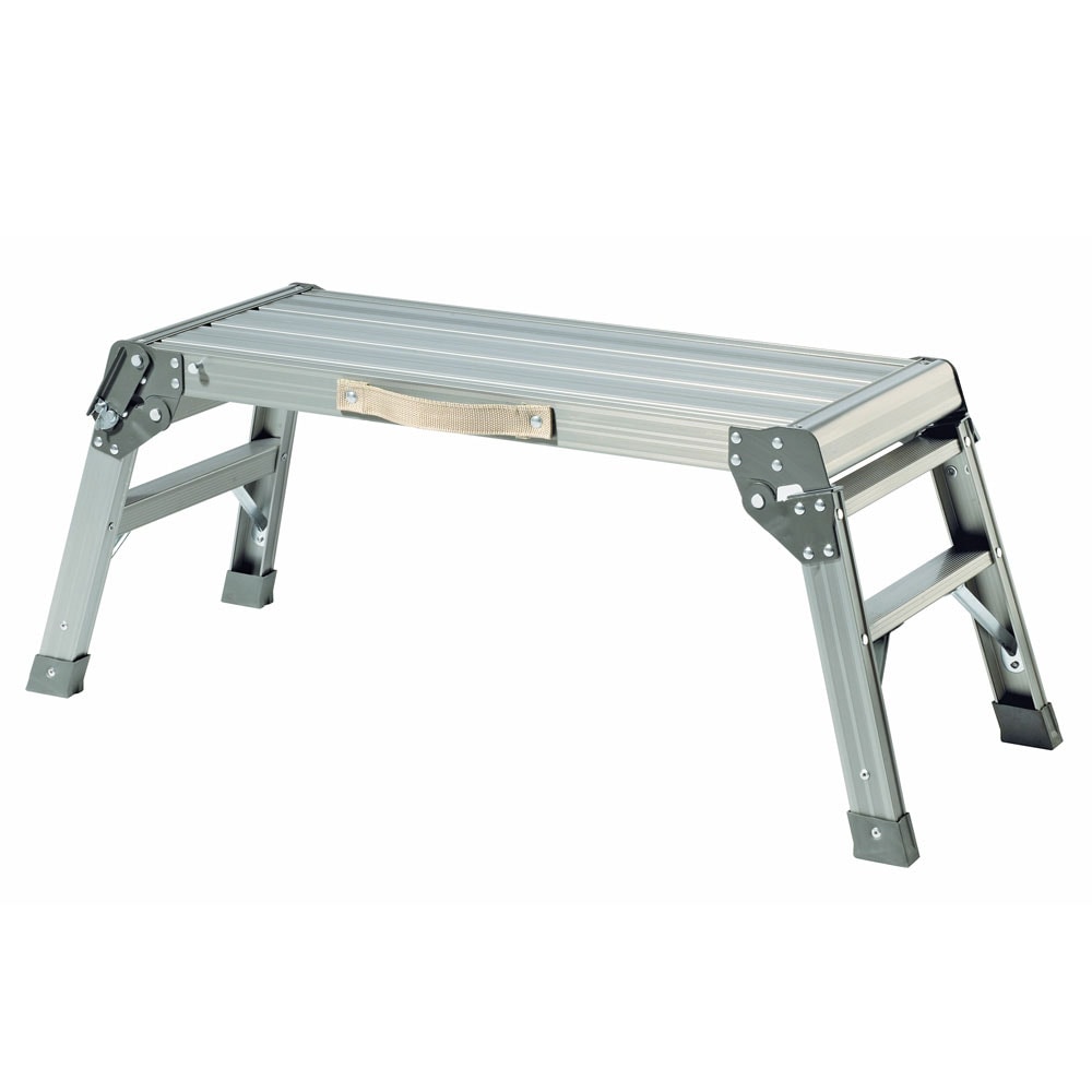 Arbeitsplattform aus Aluminium, Plattformgröße 760x300 mm, Plattformhöhe 370 mm, Tragkraft 150 kg