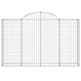 thumbnail of vidaXL Gabionen mit Hochbogen 14Stk. 200x30x120/140cm Verzinktes Eisen