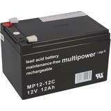 thumbnail of Multipower Blei-Akku MP12-12C Pb 12V/12Ah Zyklenfest Faston 6,3mm