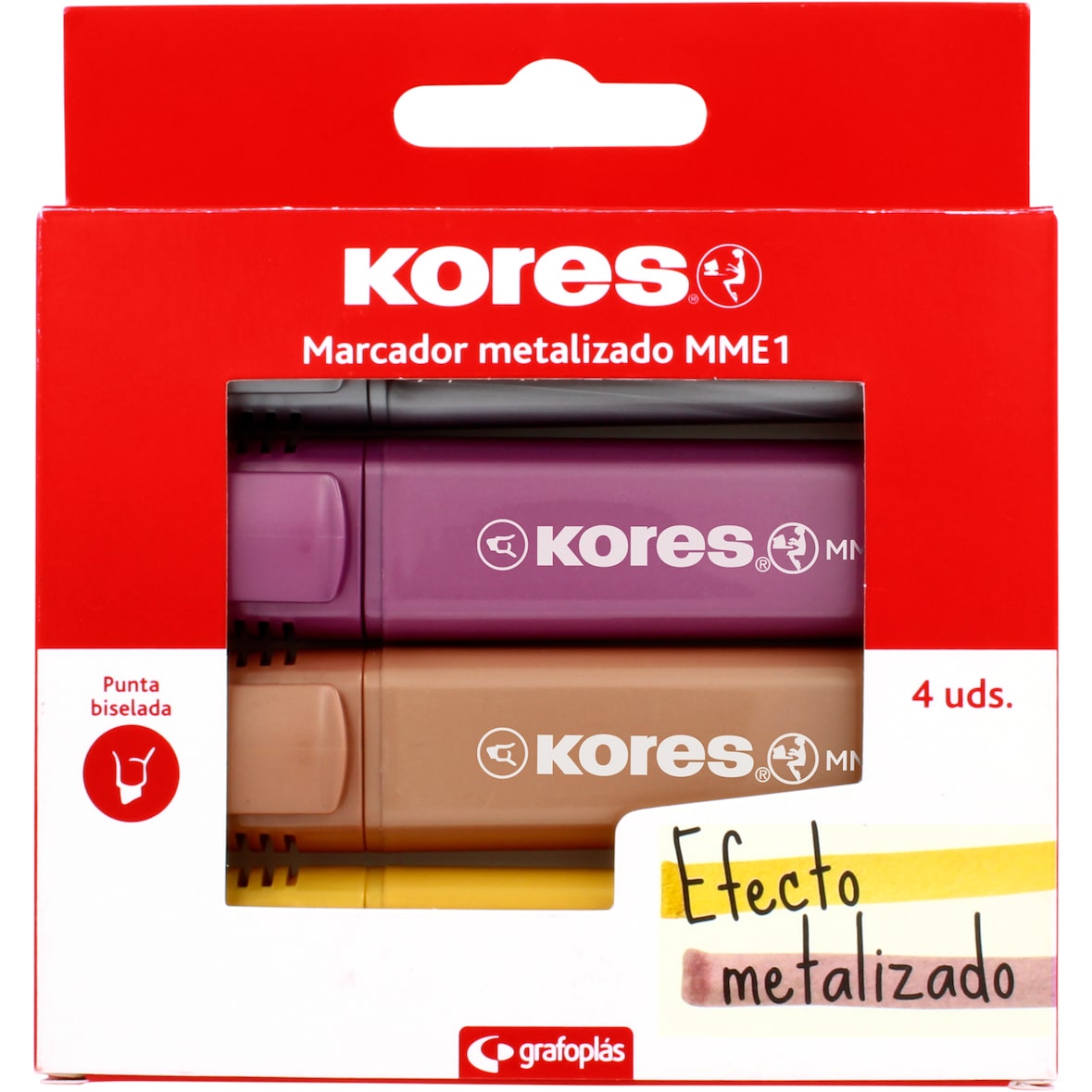 Pacote com 4 marcadores metálicos MME1 KORES