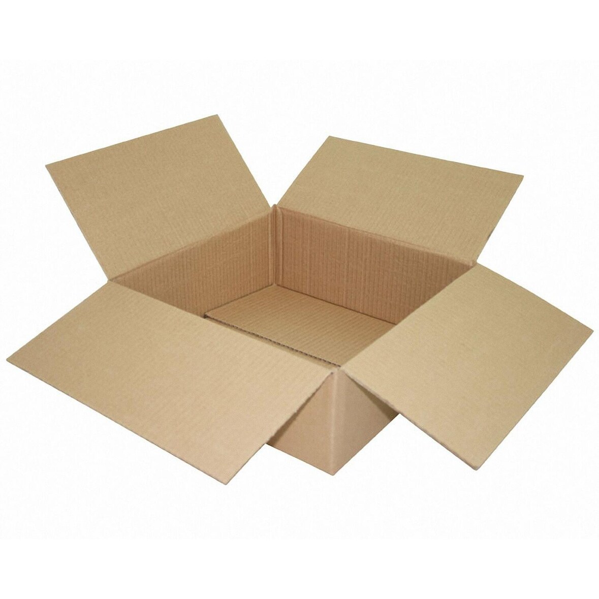 50x Faltkarton  350x350x130mm 1-wellig braun