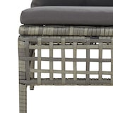 thumbnail of vidaXL Garten-Mittelsofa mit Kissen Grau Poly Rattan