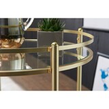 thumbnail of FineBuy Servierwagen Gold Ø 57cm Beistelltisch Teewagen Rollen Küchenwagen