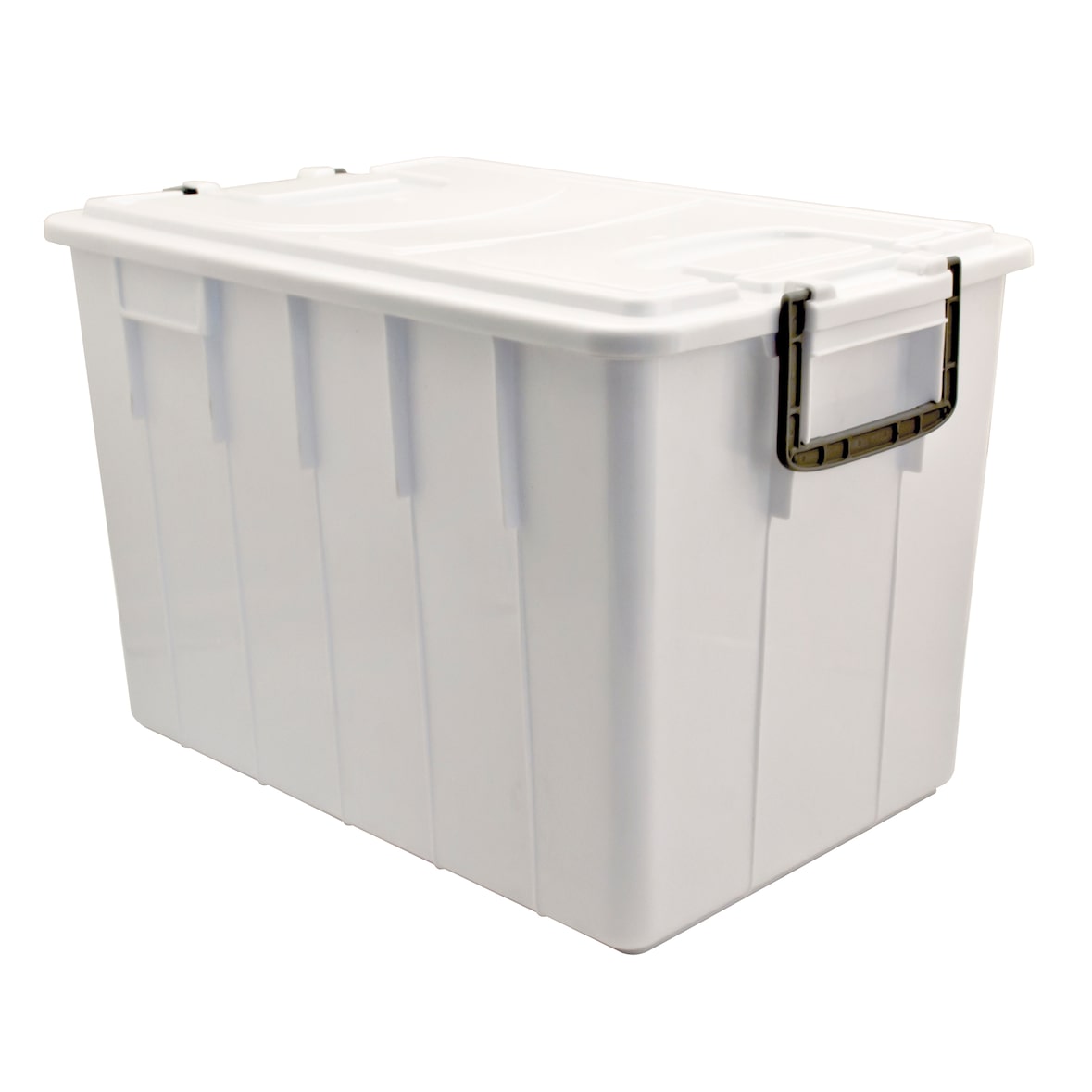 Cassa in PP (Polipropilene) modello Food Box con coperchio e idonea al contatto con alimenti - Capacità 60 litri - Bianco