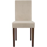 thumbnail of Silla de comedor Ina pana Marrón claro/Antiguo oscuro
