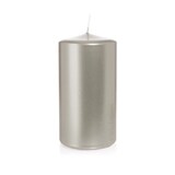 thumbnail of Silber Stumpenkerzen lackiert in Cello 150 x 80 mm, 6 Stück