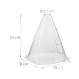thumbnail of Relaxdays Pflanzenhut, 32er Set, Schneckenschutz, Frostschutz, HxBxT: 22 x 19 x 19 cm, Pflanzenhütchen PVC, transparent
