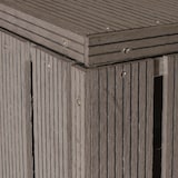 thumbnail of XL 1/2 WPC copertura per bidoni della spazzatura HWC-J28, contenitore per bidoni della spazzatura, aspetto legno metallo, estensibile ~ grigio