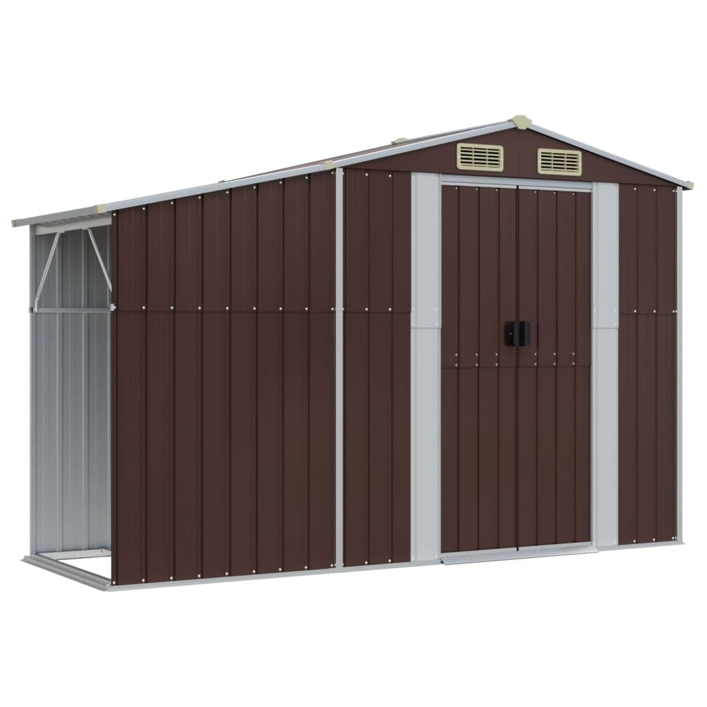 Helloshop26 - Abri de jardin cabane cabanon maison de stockage remise extérieur hangar outils robuste 277 x 93 x 179 cm acier 02_0022287