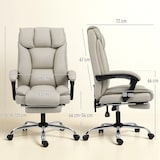 thumbnail of HOMCOM silla de escritorio giratoria con reposapiés, con respaldo reclinable, acolchado grueso, tapizada en cuero sintético, altura ajustable