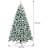 thumbnail of COSTWAY Albero di Natale Artificiale 180 cm con Neve e Luci LED Bianco Caldo, Albero di Natale con Supporto Metallico