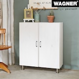 thumbnail of WAGNER Möbelfuß/Verstellfuß DESIGN - Ø 40/60 x 100-115 mm, Edelstahl-Optik, inkl. Anschraubplatte Ø 60 mm - 12037001