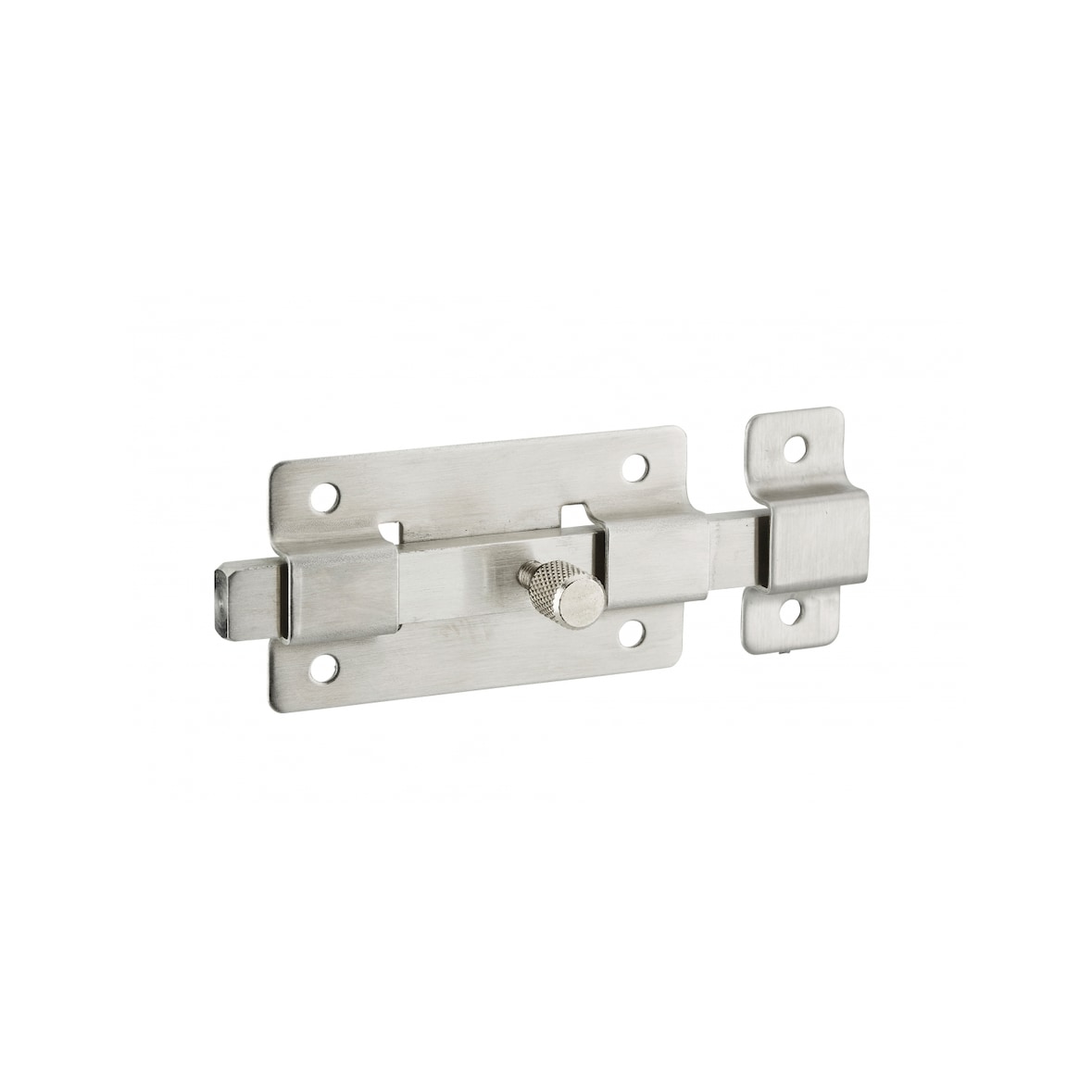 Targette pêne plat pour porte d'ameublement, 75mm, inox - THIRARD
