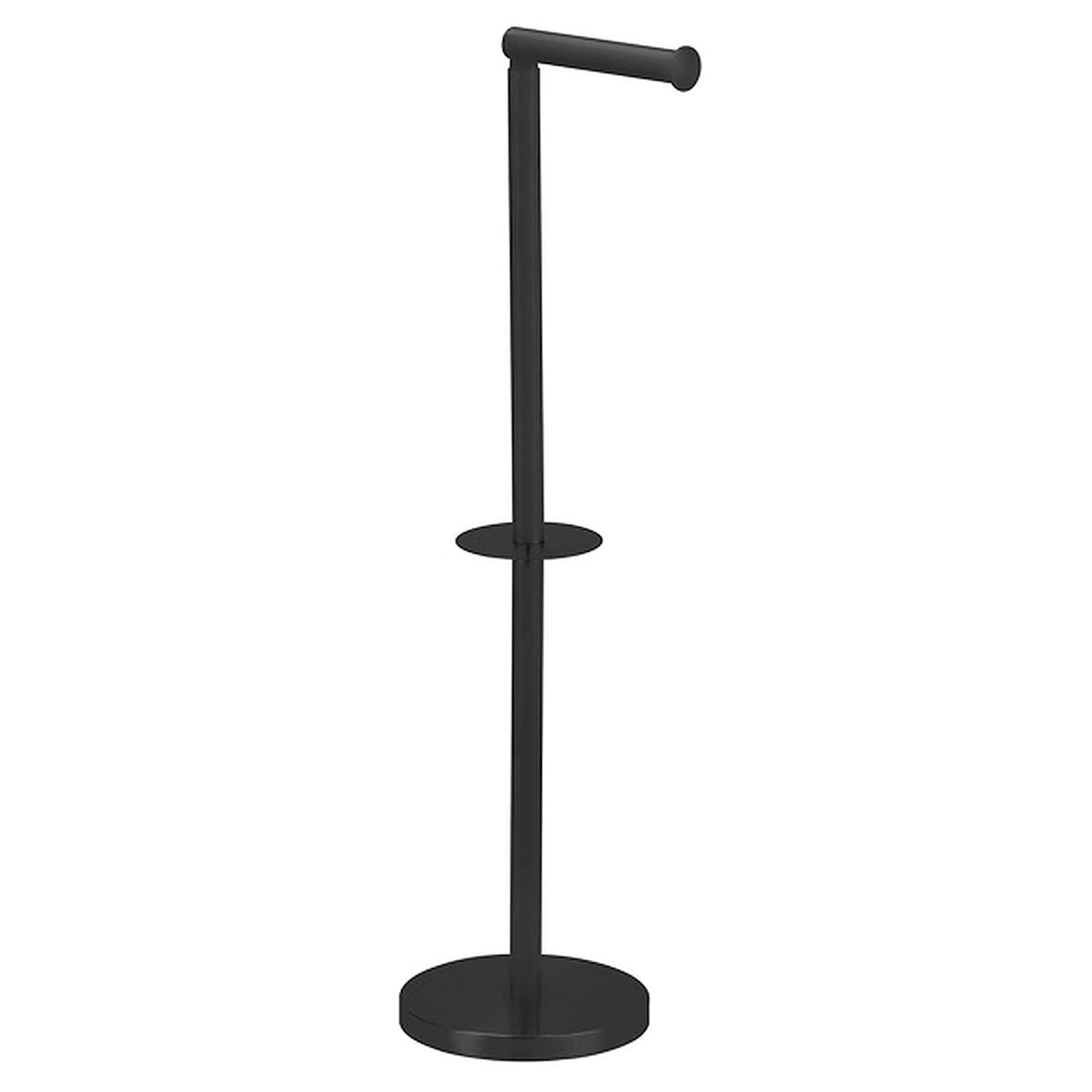 WellHome - Portarollos de Papel Higiénico en Acero Inoxidable Ø15x60cm en color Negro Mate