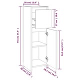 thumbnail of vidaXL Badschrank Grau Sonoma 30x30x95 cm Holzwerkstoff