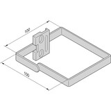 thumbnail of SCHROFF VARISTAR Kabelöse Stahl, 100x100, 4x, an Holm (Schrankbr. 800 mm) o. 19"-Profil