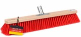 thumbnail of Hochwertiger Straßenbesen 80cm Breit mit Metall-Stielhalter rote Kunststoff-Borsten Besen für draussen Straßenschrubber Straßenfeger