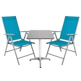 thumbnail of Bistrogarnitur 3-teilig Aluminium - Textilen Silber / Patrol