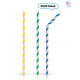 thumbnail of Papier- Trinkhalm, Flex - BUNT 5,8 x 220 mm, 3.600 Stk