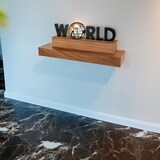 thumbnail of WellHome - Luminária LED Texto ''Mundo'' - Decoração Moderna em MDF e Ferro 38x8x15cm