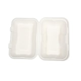 thumbnail of Vegware composteerbare bagasse voedseldozen met scharnierdeksel 22,8cm