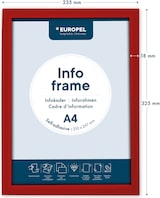 thumbnail of Europel Inforahmen Selbstklebend DIN A4 2 Stück/Rot
