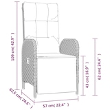 thumbnail of vidaXL Garten-Relaxsessel mit Kissen 2 Stk. Poly Rattan Schwarz