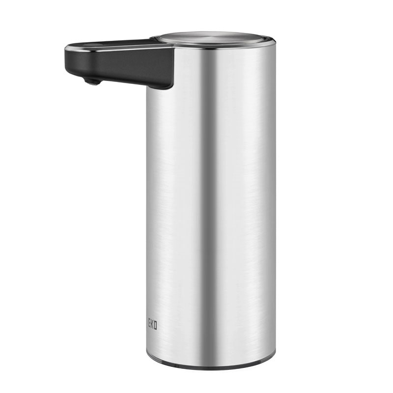 PROREGAL Stilvoller Flüssigseifenspender aus Edelsthal mit Touchless Bediensensor | 0,25 Liter, HxBxT 17,5x7x12cm | Edelstahl / Silber