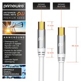thumbnail of Primewire HDTV Antennenkabel mit 4-fach Schirmung IEC-Stecker zu RF-Buchse / 75 Ohm / 135dB - 1 m