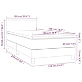 thumbnail of vidaXL Boxspringbett mit Matratze & LED Weiß 100x200 cm Kunstleder