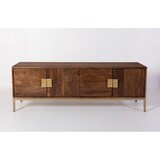 thumbnail of TV-Schrank RALF Mangoholz Braun 50x40x145cm Fernsehtisch TV Lowboard für Fernseher