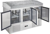 thumbnail of GastroHero Pizzakühltisch Mini 1400x800 mm Granitplatte 3 Türen Edelstahl Umluft +2 bis +10 °C Pizzatisch ECO