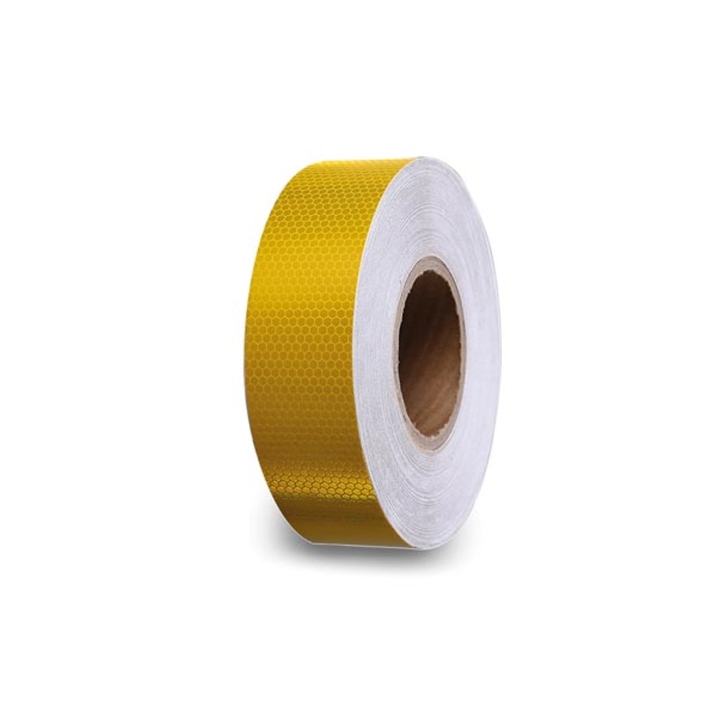 Reflektierendes Band 5 cm x 5 m, mit Wabenmuster für zusätzliche Sichtbarkeit, gelb