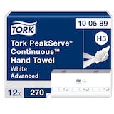 thumbnail of Tork PeakServe  Endlos -Papierhandtücher Weiß H5, Advanced-Qualität, komprimiert, 12 × 270 Tücher, 100589