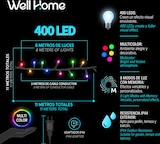 thumbnail of WellHome - Cluster aus 400 mehrfarbigen LED-Leuchten mit Controller – 8 Meter lang