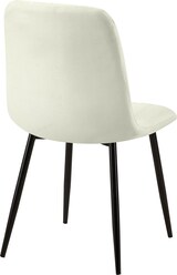 thumbnail of CHEFGASTRO 4er-Set Esszimmerstuhl SAN ANTONIO Stoff HxBxT 88x45x53cm Creme Küchenstuhl