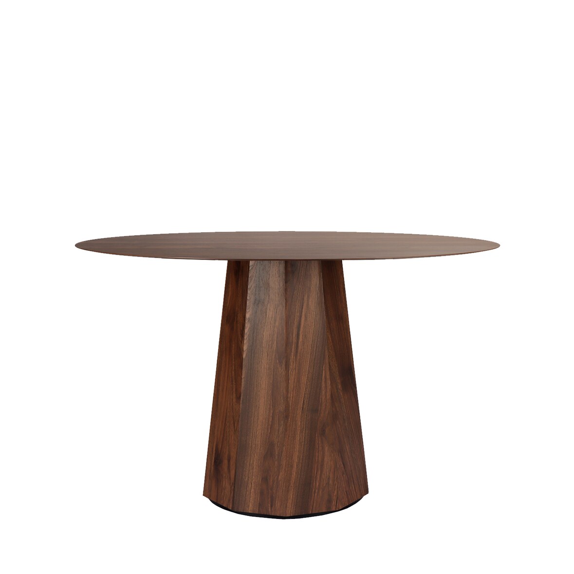 KLAST Mesa de comedor redonda Ø120 en madera color nogal Olivier