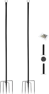 thumbnail of 2x Lichterkettenhalterung Lichterkettenmast Girlandenstange Gartenstab 2,8m