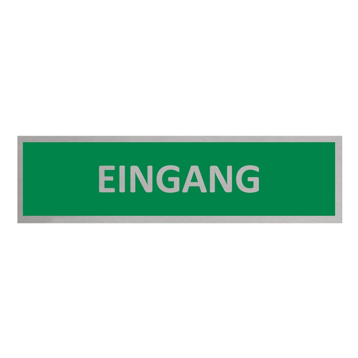 CombiCraft Aluminium Türschild Eingang 165x45mm mit 3M-Tape zur Befestigung, einfache Kennzeichnung von Räumen und Bereichen