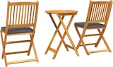 thumbnail of vidaXL Garten Bistro Set 3 pcs Braun Massivholz Akazie
