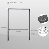 thumbnail of Fahrradanlehnbügel 116,5 x 77 cm Flachstahl 13 mm Anthrazit Einbetonieren Fahrradständer Parker Typ U