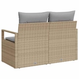 thumbnail of vidaXL Gartensofa mit Kissen Beige 120 x 62 x 69cm Poly-Rattan