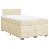 thumbnail of vidaXL Boxspringbett mit Matratze Creme 120x190 cm Stoff