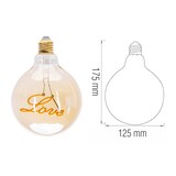 thumbnail of 4W LED Filament Leuchtmittel Edison E27 Deko Retro Nostalgie Glühbirne LOVE 1800K warmweiß