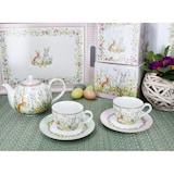 thumbnail of HAPPY EASTER Teeset für 2 Personen Teekanne + 2 Teetassen Porzellan - 1x R0920 & 1x R0922