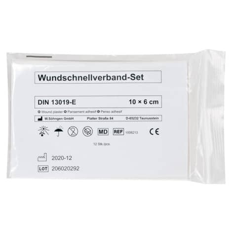 Pflasterschnellverband 10 x 6 cm DIN 13019-E