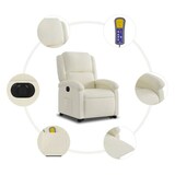 thumbnail of vidaXL Massagesessel mit Aufstehhilfe Elektrisch Creme Samt