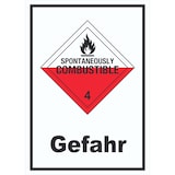 thumbnail of Schild Selbstentzündliche Stoffe Gefahr Spotaneously Combustible hochkant A1 (594x841mm)