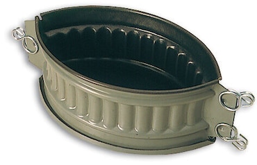 Matfer Moule Exopan® pâté en croûte ovale à côtes avec fond 18 cm - 331293 Matfer - 331293